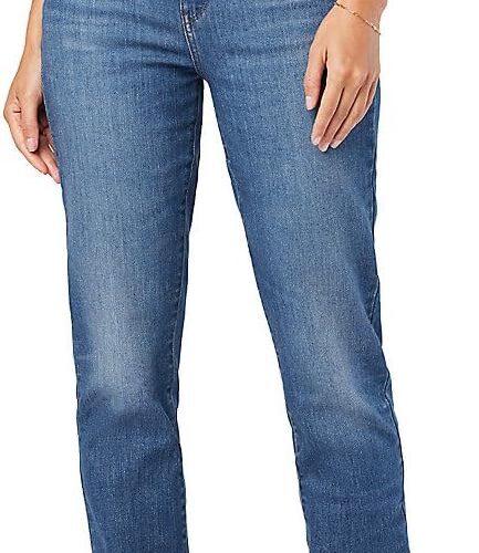 Women's Mid-Rise Straight Jeans (Also Available in Plus)