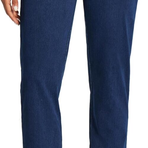 Straight Leg Jeans for Women Stretchy Pull On Sweatpant Jeans Women High Waisted Bootcut Jean Trendy Denim Pants